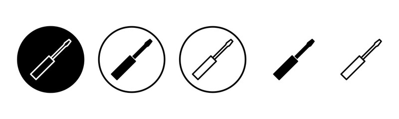 Screwdriver icon set illustration. tools sign and symbol