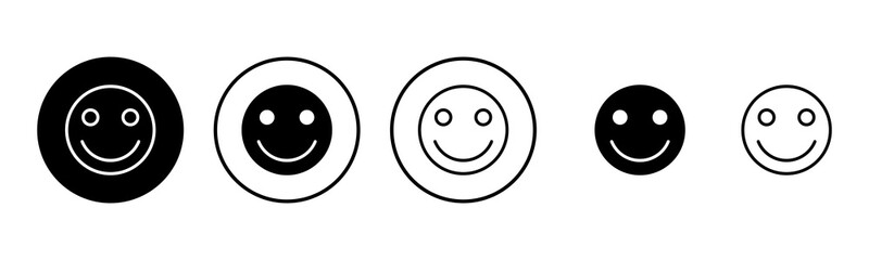 Fototapeta premium smile icon set illustration. smile emoticon icon. feedback sign and symbol