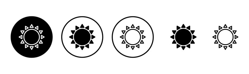 Sun icon set illustration. Brightness sign and symbol.