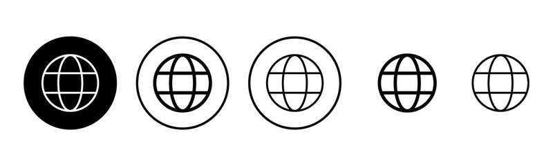 Web icon set illustration. go to web sign and symbol. web click icon. Global search icon