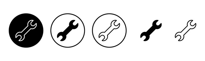 Wrench icon set illustration. repair icon. tools sign and symbol