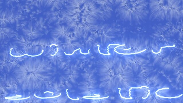 winter solstice animated text on frozen window