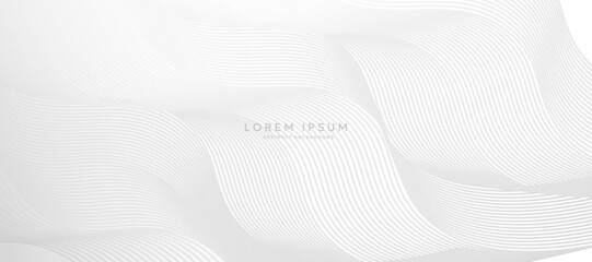 White curve abstract background vector illustration. curved banner background