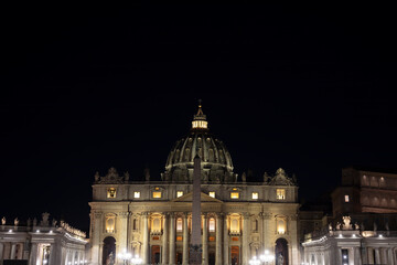 Fototapeta na wymiar Vatican City at night, rome