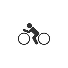 Bike icon vector logo template flat sign