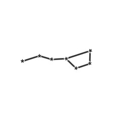 Big Dipper constellation icon isolated on white background. Ursa Major icon Vector Illustration
