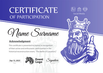 The Historical Reconstruction Achievement Certificate