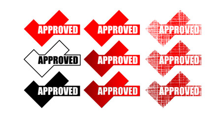 approved check stamp 