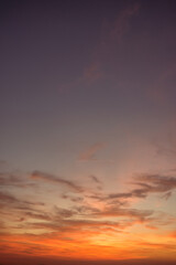 Panoramic view of sunset golden and blue sky nature background.
Colorful dramatic sky with cloud at sunset.Sky background.Sky with clouds at sunset.