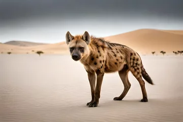 Cercles muraux Hyène hyena in the desert