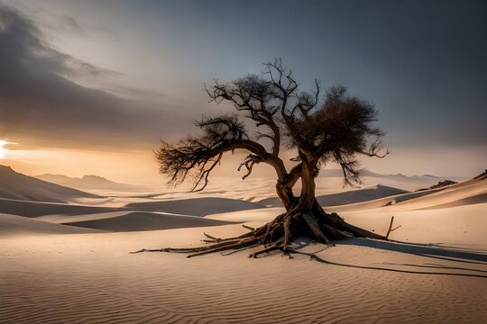 tree in the desert © baloch