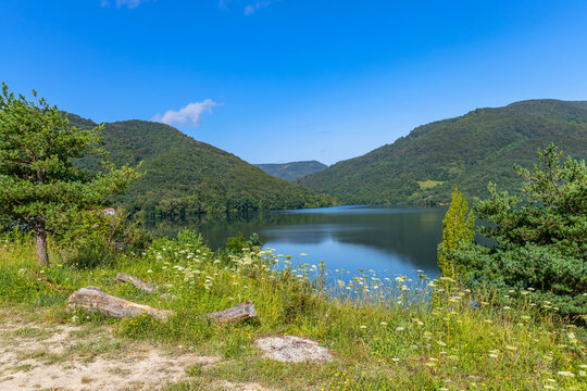 View of the lake Eugi in Pueblo de Eugi