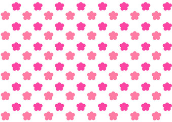 ピンクのかわいいお花のパターン2色