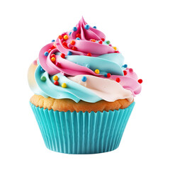 cupcake with icing isolated on transparent background Remove png, Clipping Path
