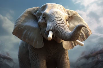 Türaufkleber elephant eats ice cream © mongkeyD