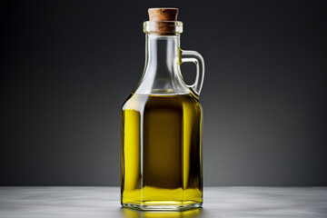 glass bottle with olive oil