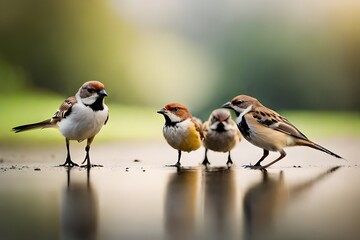 robin on a branch in winter