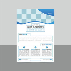 Creative modern corporate business services flyer design with unique design concept, content and layout to advertise/promote your business, business services or products.