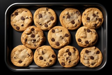 Delicious Assortment of Freshly Baked Cookies on Baking Sheet