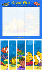 Cut and play Clownfish vertical ready for print