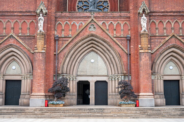 entrance to the cathedral of st james country