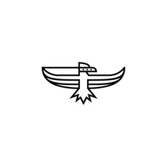 Eagle and knife logo design.