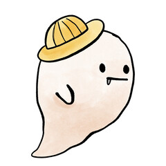 Cute doodle ghost, Halloween