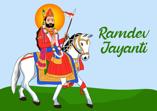 Vector illustration of Happy Ramdev Jayanti. ramdev jayanti, ramdev jayanti image.
