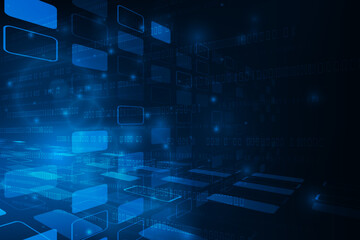 Naklejka premium Vector futuristic digital technology abstract background.