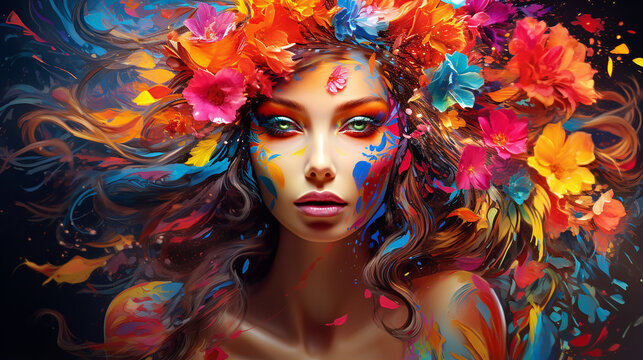 beldade beleza Pintura  5d para mulheres, arte facial 
