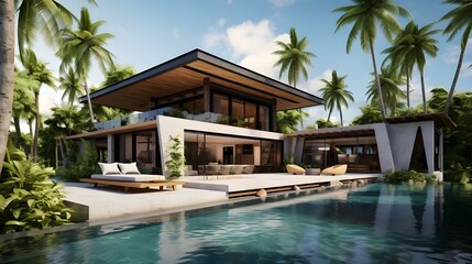 Fototapeta premium luxury villa