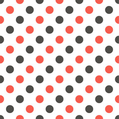 seamless pattern orange,brown polka dots vector illustration,isolated on a white background.
