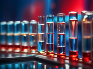 Test tubes on the background of the laboratory