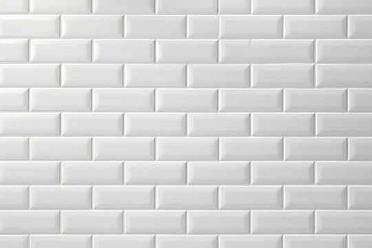 Fototapeta The classic white subway tile texture, versatile for kitchen backsplashes and bathroom walls. 4k