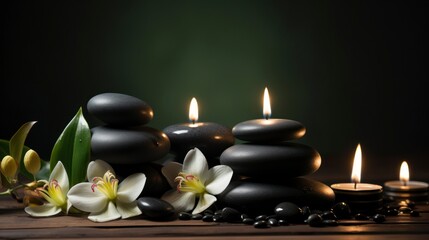 Spa background with zen stones