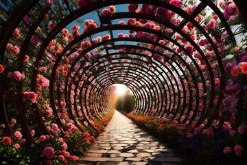 tunnel of flowers