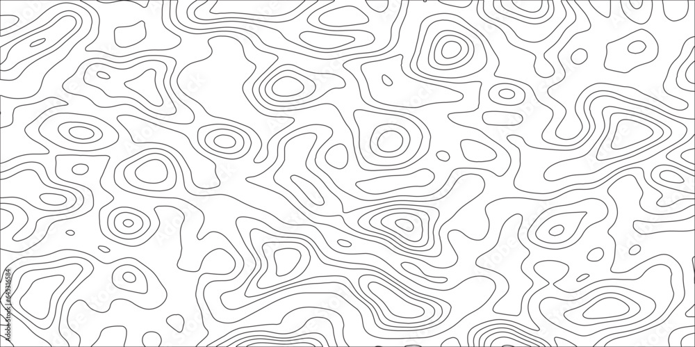 Poster Retro topographic map.White wave paper curved reliefs abstract background .Modern design with White background with topographic wavy pattern design. Contour maps. Vector illustration.