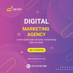 Digital marketing agency and corporate social media post template