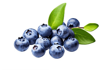 blueberries isolated on Transparent Background. Generative Ai.