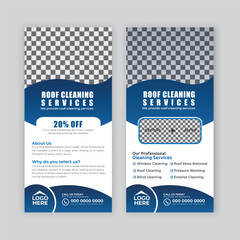 DL flyer, rack card, template for Roof washing, house washing, window cleaning, power washing, pressure washing or Roof cleaning, roof washing dl flyer, rack card template