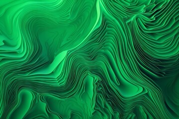 An abstract green background with wavy lines
