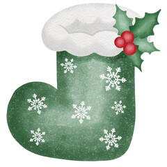 Cute green Christmas sock