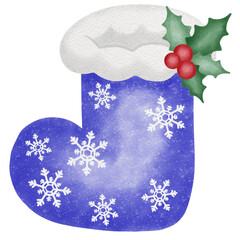 Cute blue Christmas sock