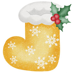 Cute yellow Christmas sock