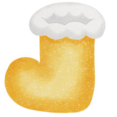 Yellow Christmas sock