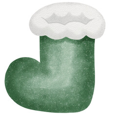 Green Christmas sock