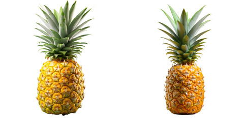 transparent background with pineapple isolated