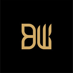 BW Letter Initial Logo Design Template Vector Illustration