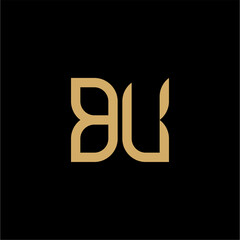 BU Letter Initial Logo Design Template Vector Illustration
