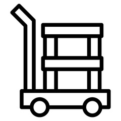 Cargo weight flat icon. Single high quality outline symbol for web design or mobile app